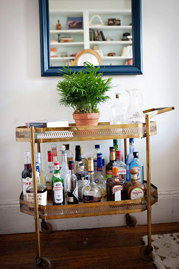 antique drinks trolley