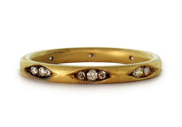 wedding ring and engagement ring ideas Clara band recycled gold