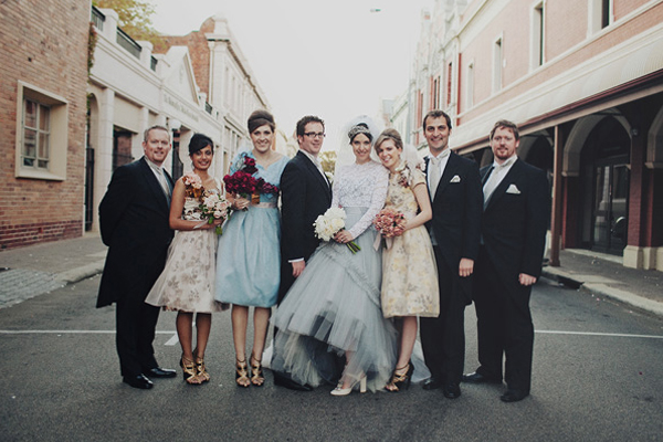 wedding ideas beautiful bridesmaids dresses - patterned dresses with overlay 50's Mad me style