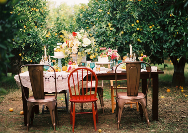 wedding reception ideas - intimate outdoor wedding