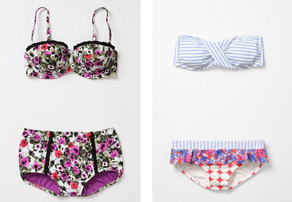 seafolly retro poppy & print share anthropologie bikinis