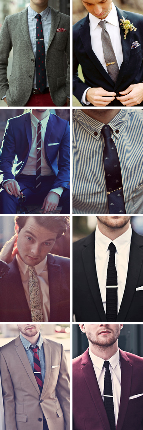mens wedding attire ideas - vintage tie pin