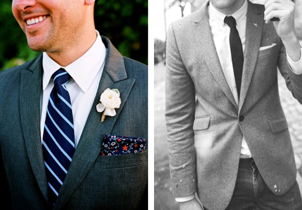 Mens wedding attire idea - pocket squares