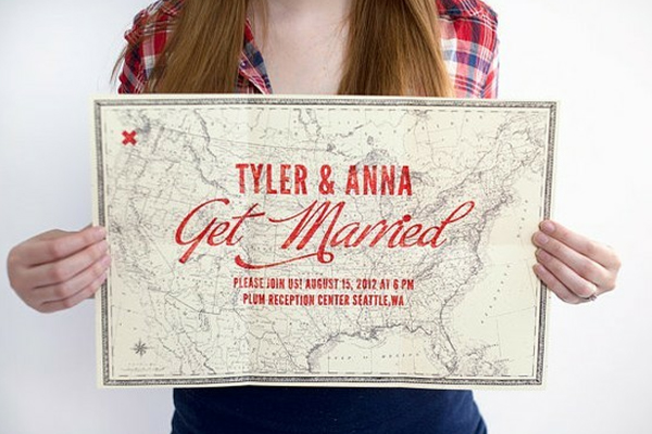 Wedding stationery ideas - Wedding invitation maps