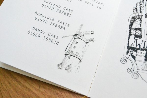 hand drawn windmill in personalised wedding invitation suite lucysaysido
