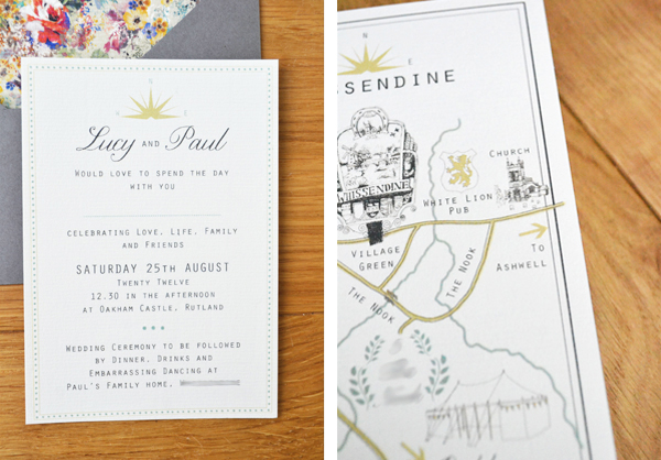 custom wedding invitation suite with map lucysaysido
