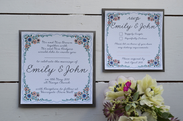 Wedding Stationery - English Summer Garden wedding invitations
