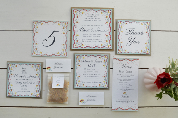 wedding invitations - spring petals collection