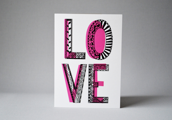 love letters pink card @lucysaysido #valentines