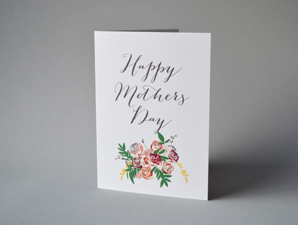 happy mothers day card flower bouquet and calligraphy @lucysaysido