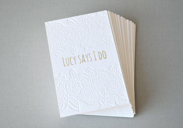 lucysaysido new business cards stationery design logo design debossed matt foiling letterpress
