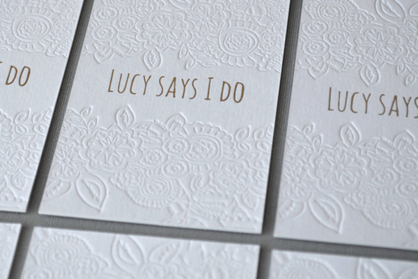 lucysaysido new business cards stationery design logo design debossed matt foiling letterpress