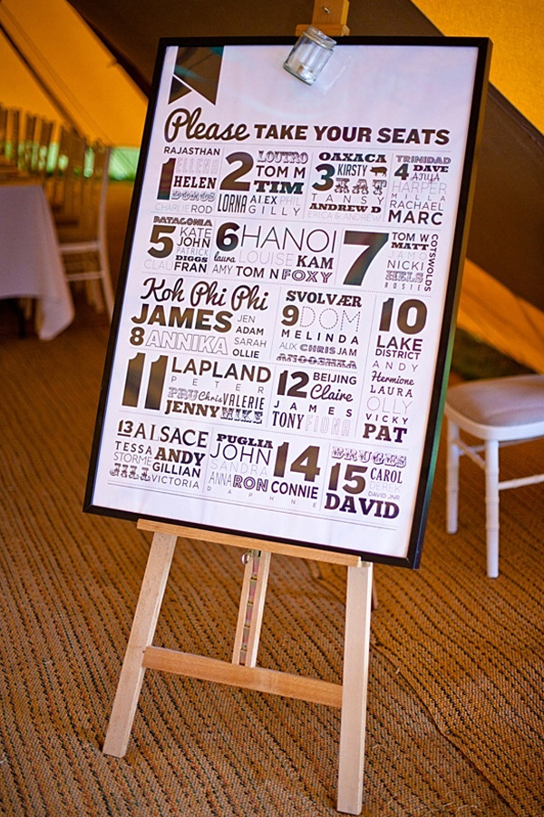 wedding seating plan ideas