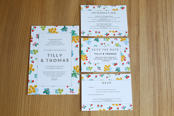 Lucy says I do_Ditsy Collection save the date invitation rsvp information card order of service place card seating plan table number menu