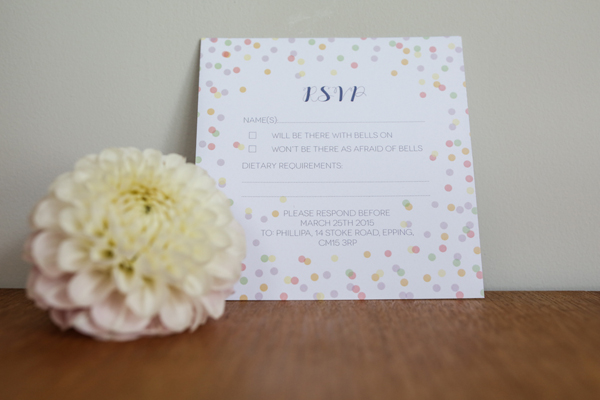 Lucy says I do_Confetti Collection save the date invitation rsvp information card order of service place card seating plan table number menu