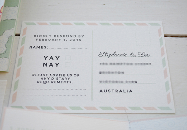 Lucy says I do bespoke wedding stationery design Australian vineyard wedding