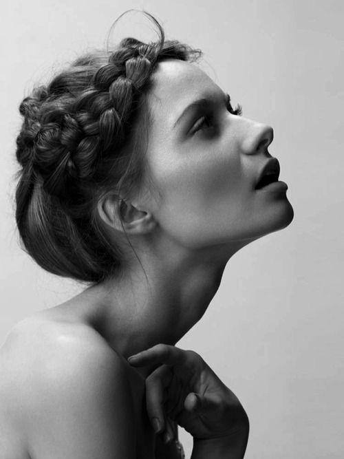 brunette braid plait wedding hair idea - Lucy Says I Do