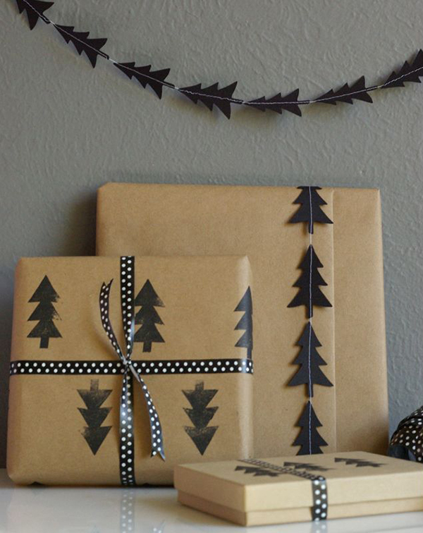 christmas tree wrapping paper wrapping ideas