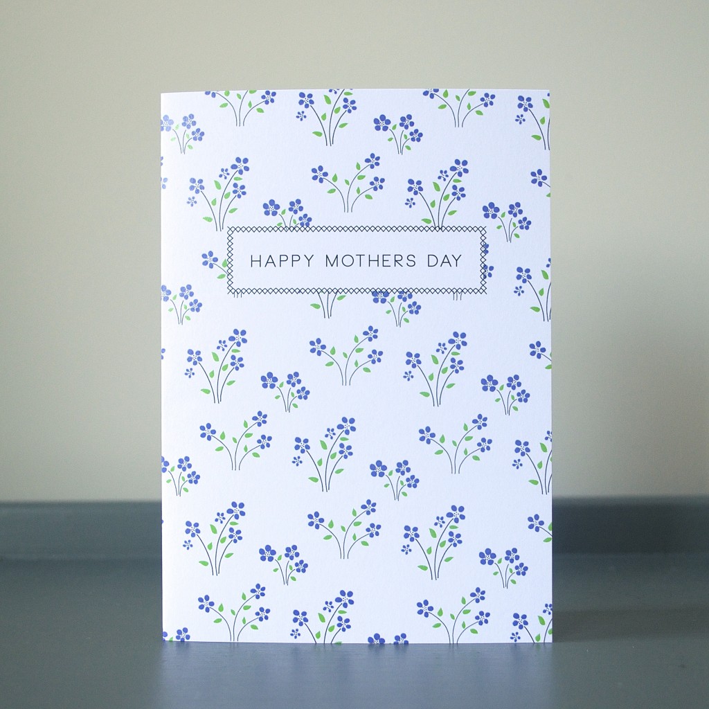 Lucy says I do Happy mothers day Blue Daisy Card mothers day