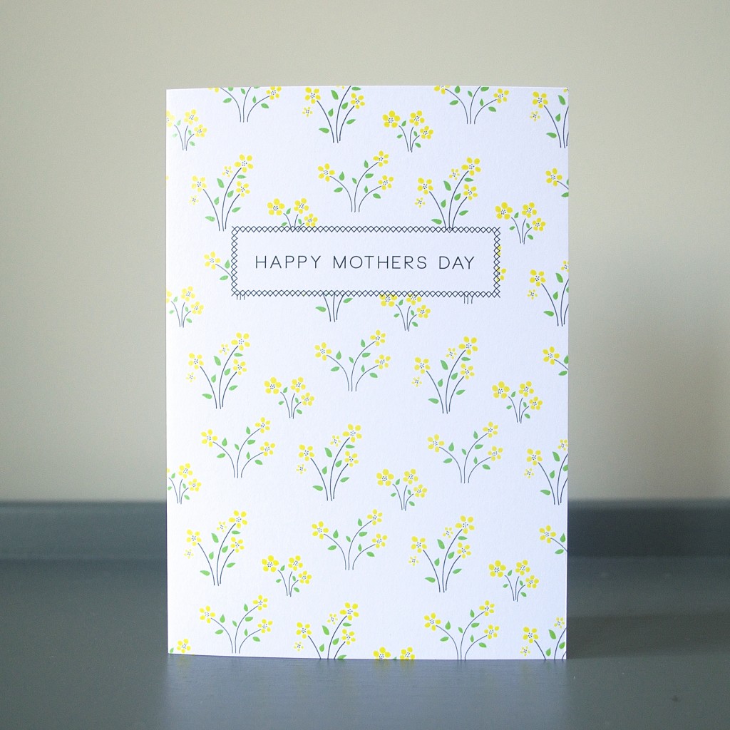Lucy says I do Happy mothers day yellow Daisy Card mothers day