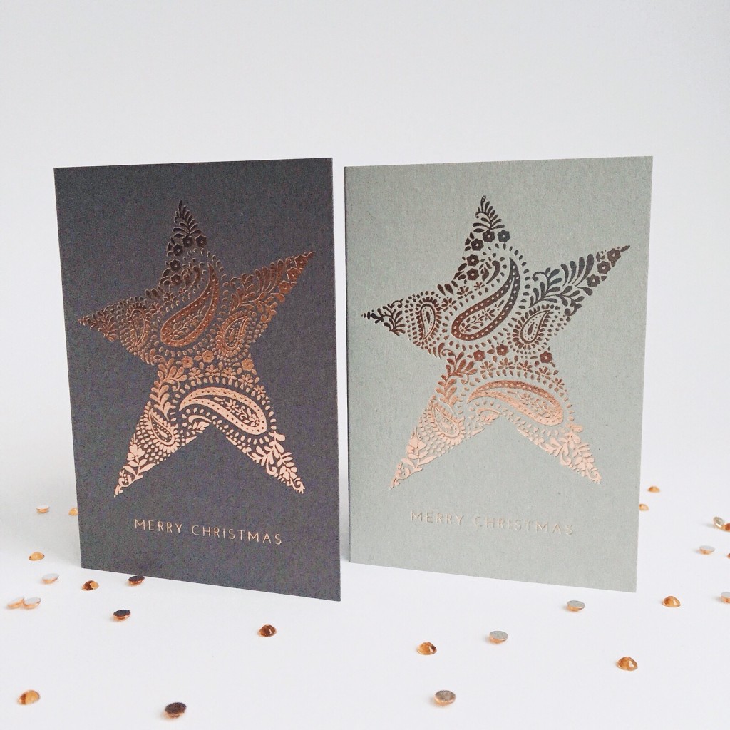 Lucysaysido copper foil charity mini christmas card