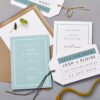 Lucy says I do save the date_retro school seafoam blue all