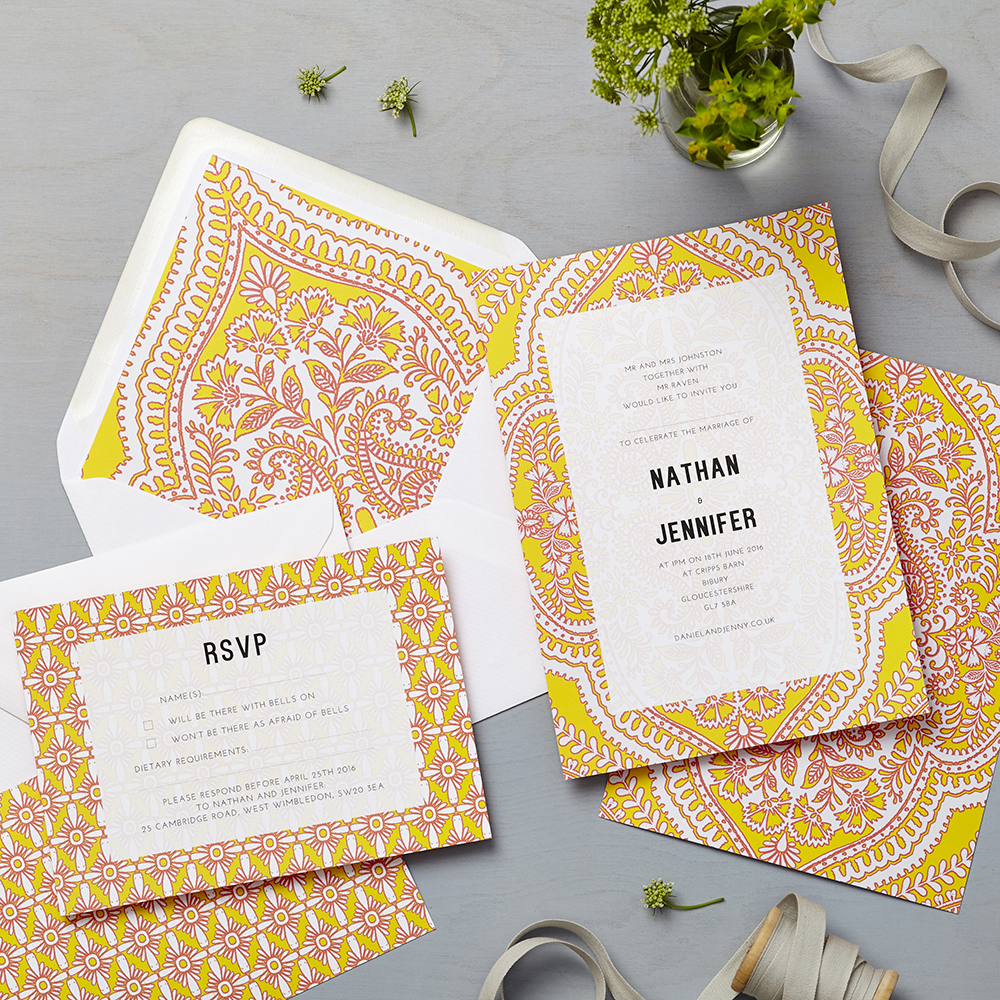 Lucy says I do wedding invitation_mandala yellow