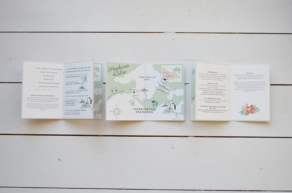 Steph and lee australian vineyard wedding jon ong bespoke floral stationery and map