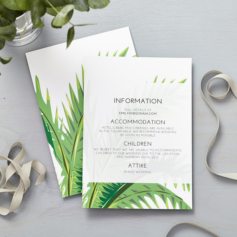 Lucy says I do tropical wedding stationery 