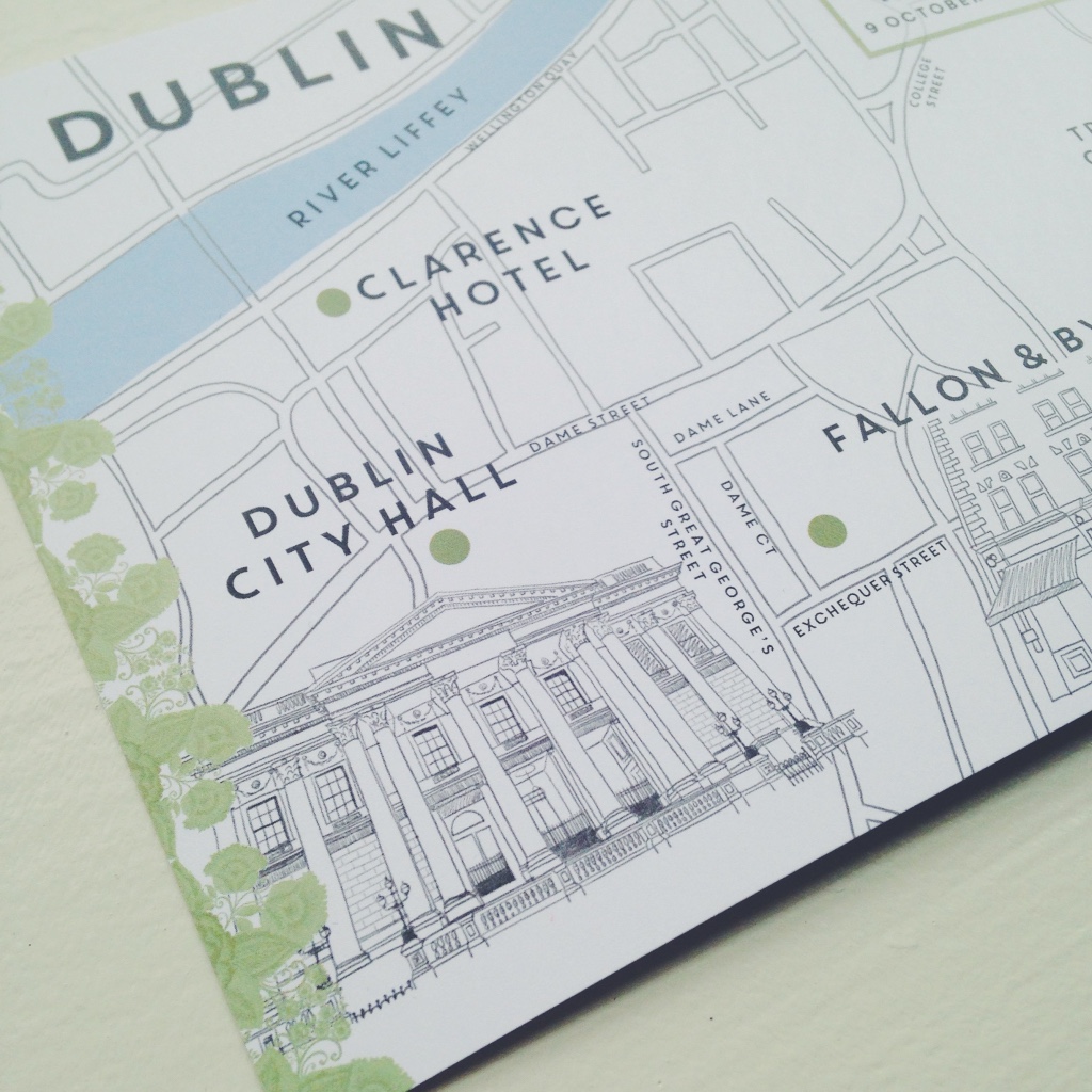 dublin wedding map by lucy says I do