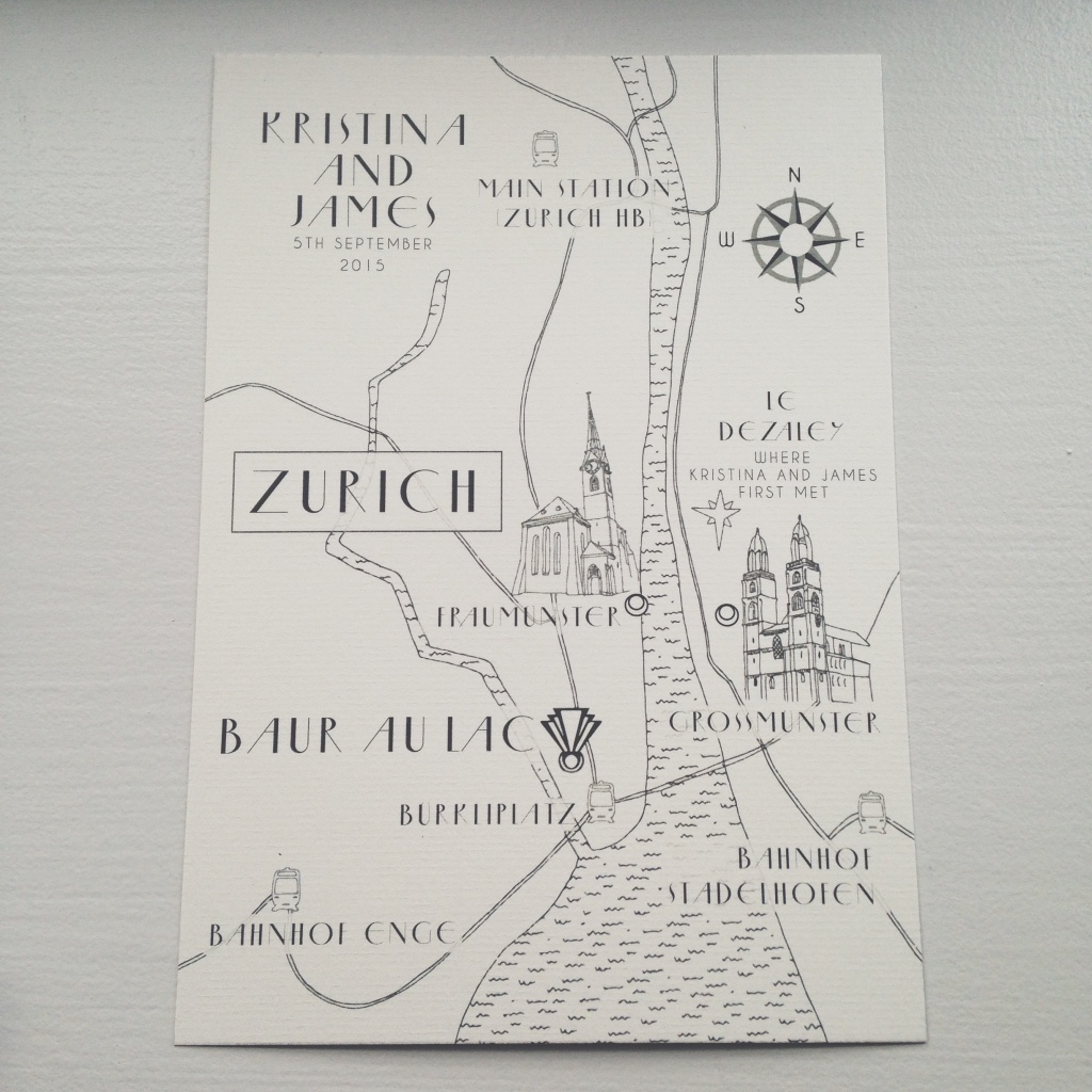 zurich wedding map by lucy says I do