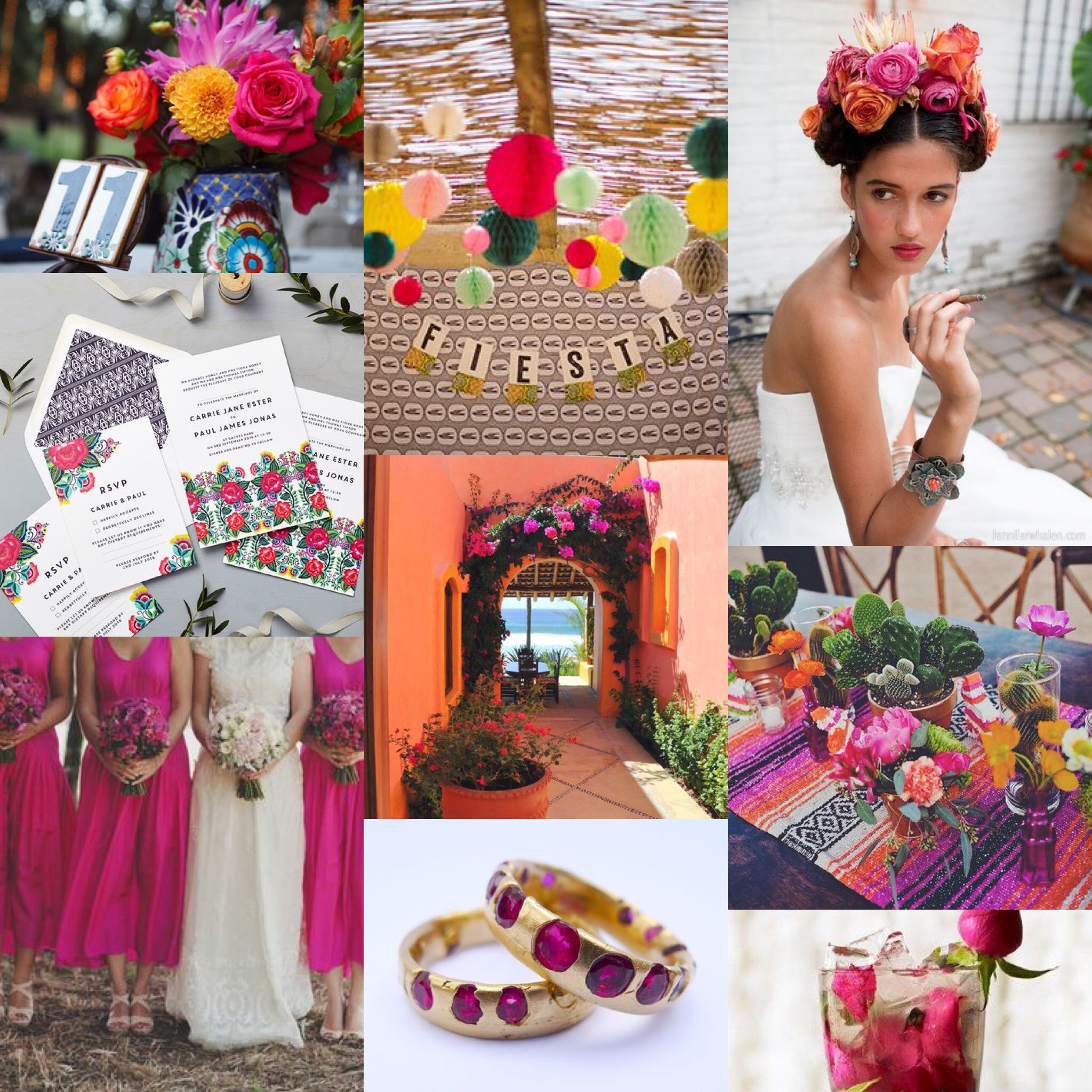 floral folk mood board