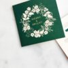 charity christmas mini card 6 pack christmas wreath and hot foil design merry and bright beautiful luxury cards teenage cancer trust