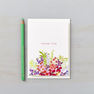 LSID greetings card secret garden floral thank you