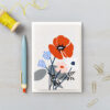 LSID greetings cards red flower grey background