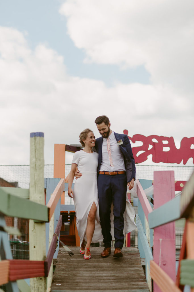 raluca and matt london wedding modern geometric bethnal green