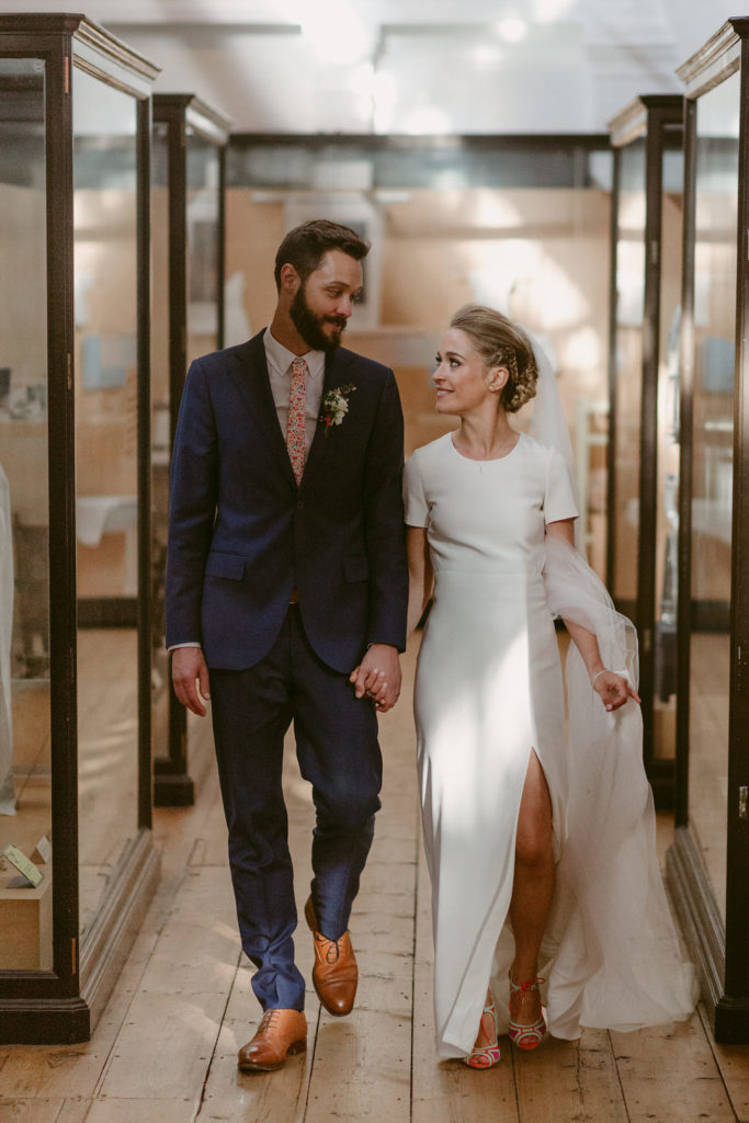 Modern geometric pink city london wedding V&A Millar Cole