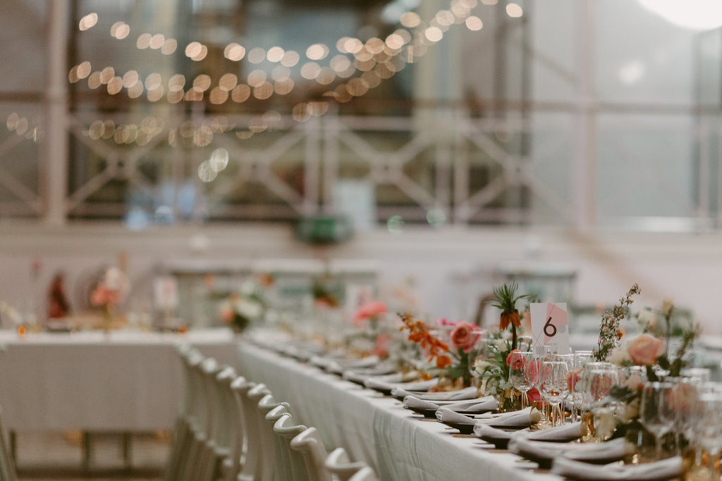 Modern geometric pink city london wedding V&A Millar Cole