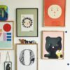 Animal letter art print gallery wall colourful childrens home decor