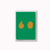 60th birthday card retro colour block pea green and mustard