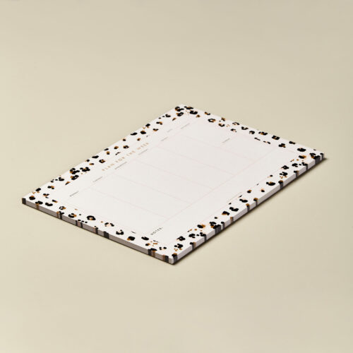 A4 Cheetah Print weekly desk planner 50 pages notepad