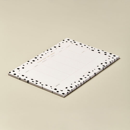 A4 Dalmatian Print weekly desk planner 50 pages