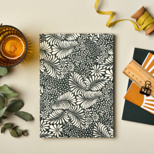 A5 Layflat notebook lined journal botanical jungle OTA bound contents pages numbered pages