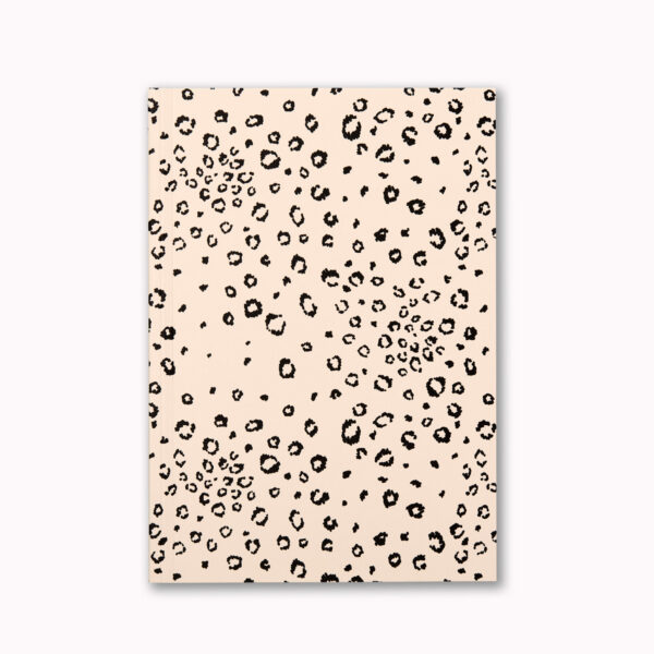 A5 Layflat notebook lined journal cheetah spot cover OTA bound good for a leftie