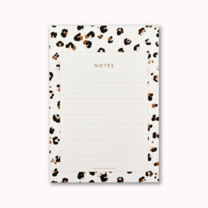 A5 desk notepad cheetah animal print design