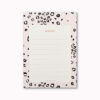 A5 desk notepad blush pink leopard animal print design