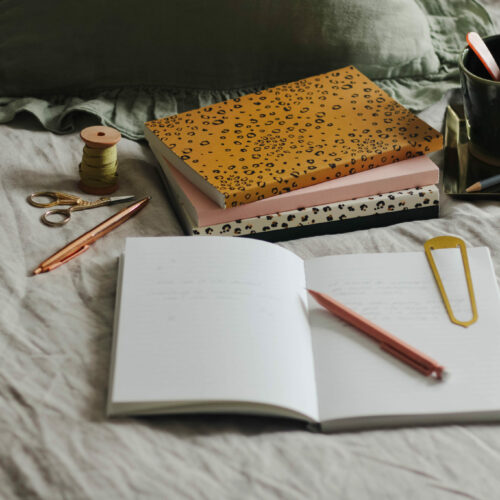 A5 layflat notebook journal sunday morning writing