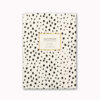 A5 lined notebook black and white dalmatian spot animal print journal