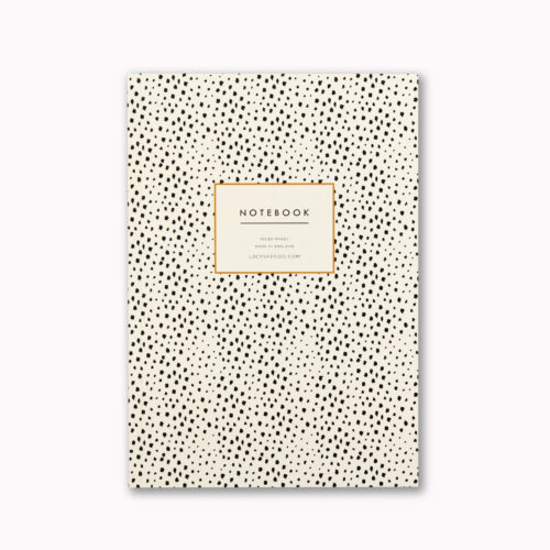 Pretty A5 notebook mini dalmatian spot animal print design cover 96 ruled pages