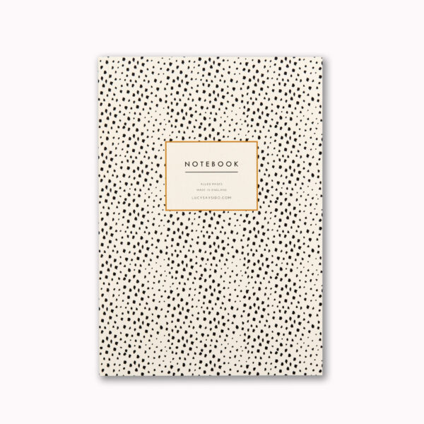 Pretty A5 notebook mini dalmatian spot animal print design cover 96 ruled pages